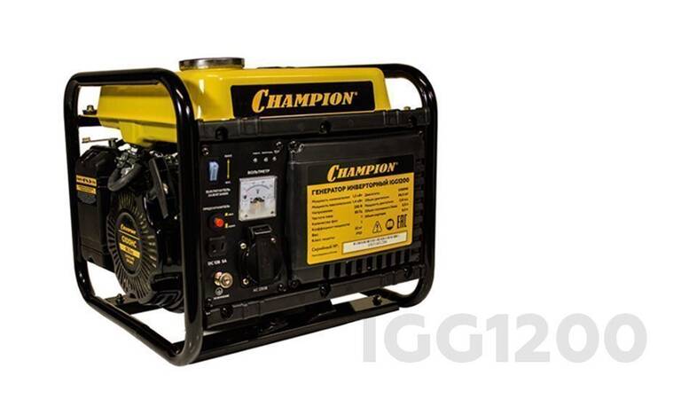 Генератор бензиновый инверторный купить CHAMPION IGG1200